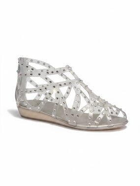 New Jelly Clear gladiator Sandals Stuart Weitzman Crystals Cinderella Bride 9